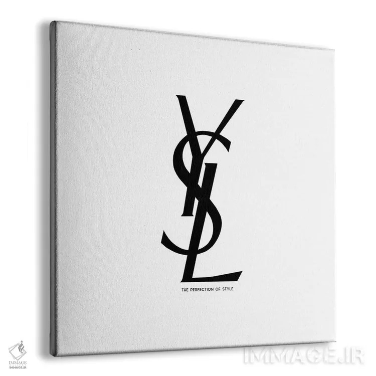 تابلو YSL سفید اثر آرت میرانو - نمای پرسپکتیو محصول
