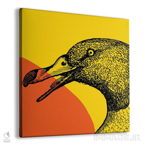 تابلو پرنده بزرگ روی زرد اثر آرت میرانو - نمای پرسپکتیو محصول