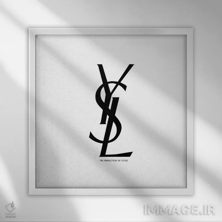 تابلو YSL سفید اثر آرت میرانو - نمای قابدار سفید
