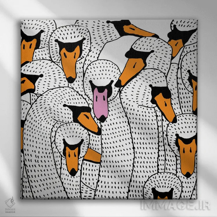 تابلو نور غاز اثر آرت میرانو - نمای روبهرو روی دیوار