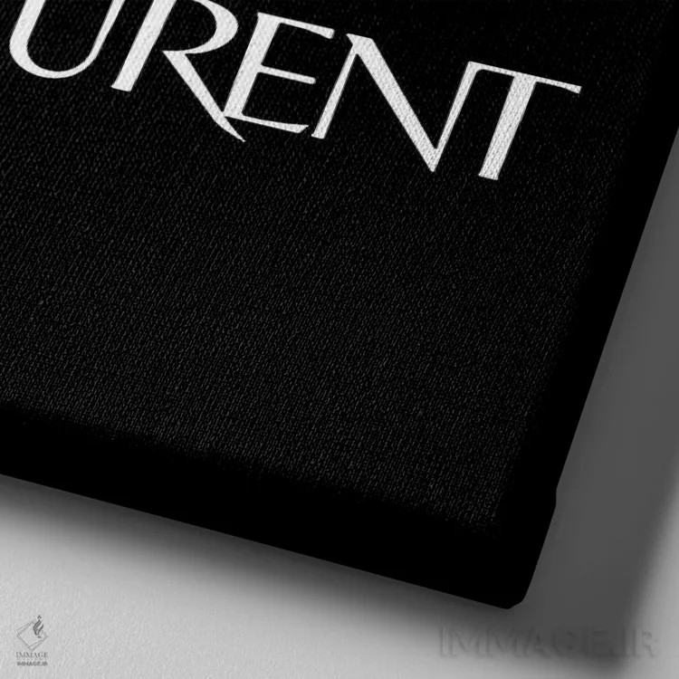 تابلو YSL پاریس سیاه اثر آرت میرانو - نمای نزدیک بافت بوم