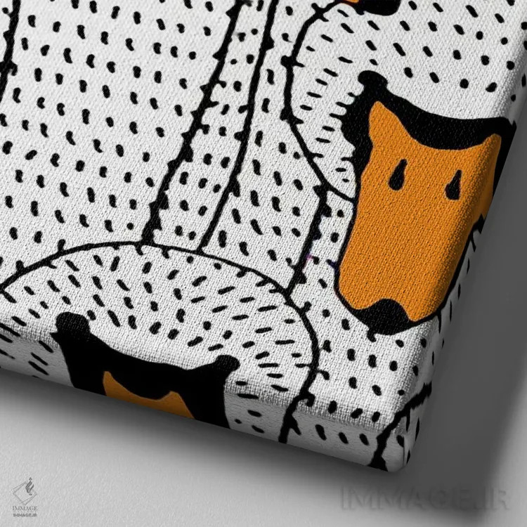 تابلو نور غاز اثر آرت میرانو - نمای نزدیک بافت بوم