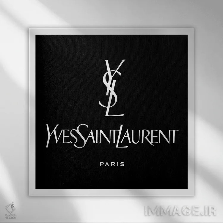 تابلو YSL پاریس سیاه اثر آرت میرانو - نمای قابدار سفید
