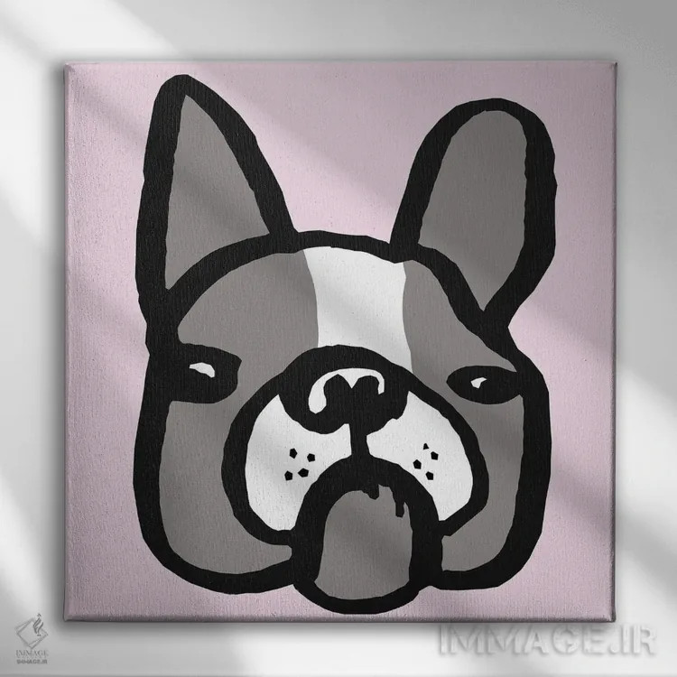 تابلو سگ اثر آرت میرانو - نمای روبهرو روی دیوار