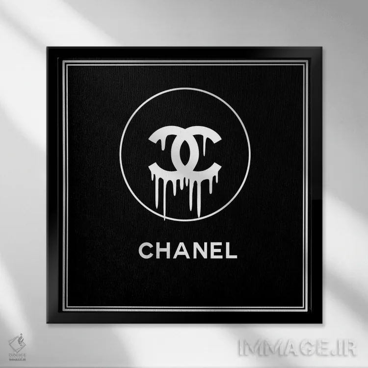 تابلو شنل مشکی چکیده اثر آرت میرانو - نمای قابدار مشکی