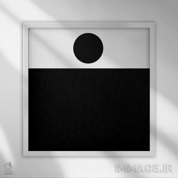 تابلو دریای سیاه اثر آرت میرانو - نمای قابدار سفید