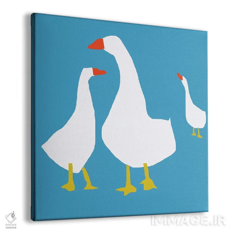 تابلو شادمانی آبی اثر آرت میرانو - نمای پرسپکتیو محصول