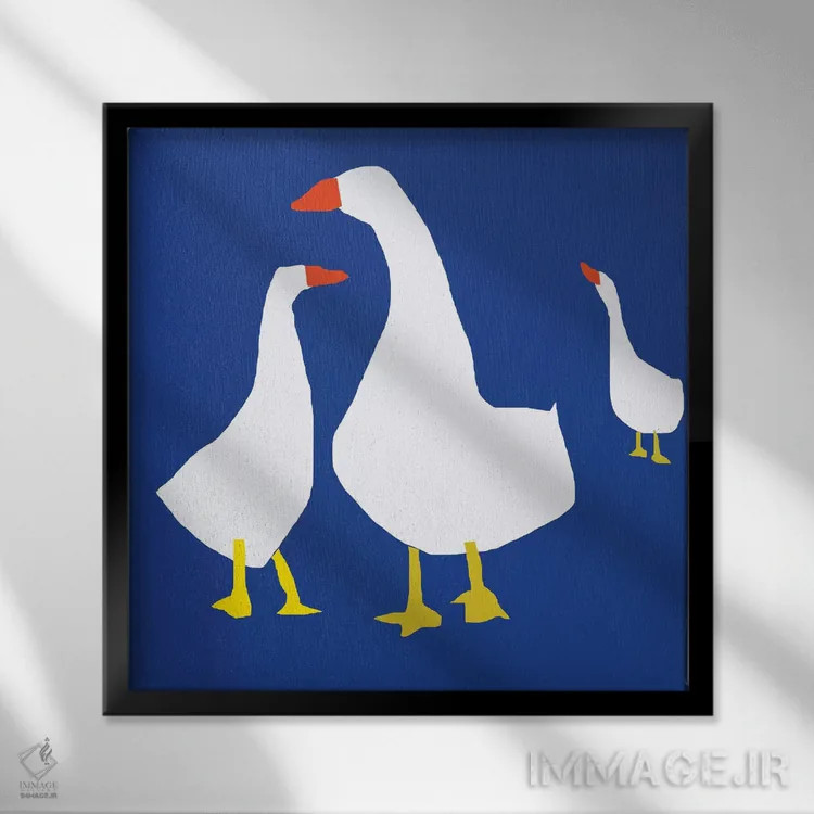 تابلو غازهای آبی اثر آرت میرانو - نمای قابدار مشکی