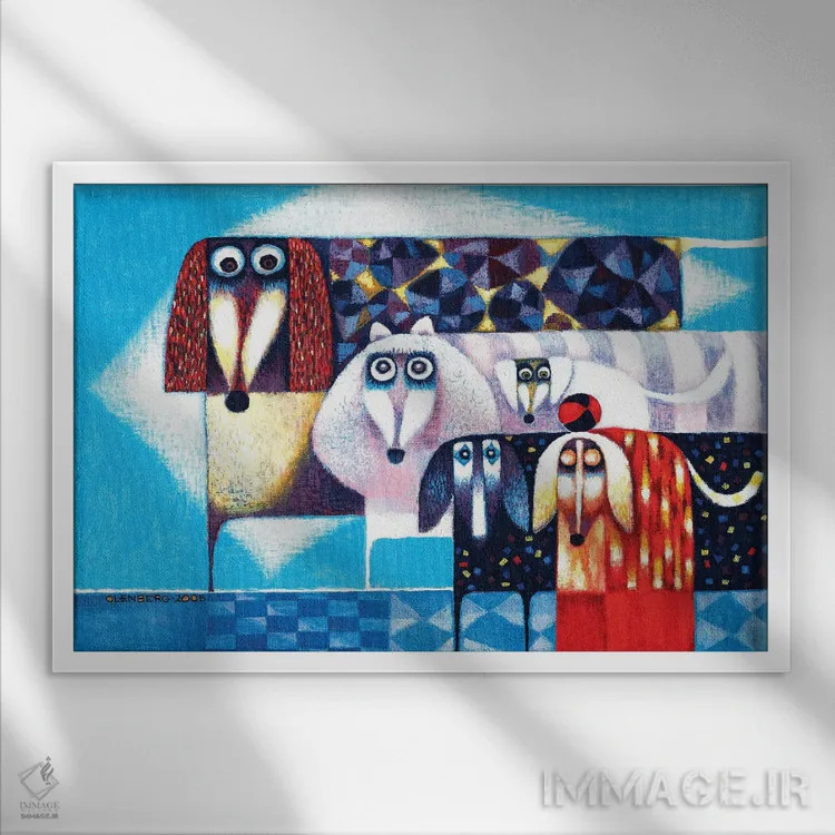تابلو کارلا اثر آرت میرانو - نمای قابدار سفید