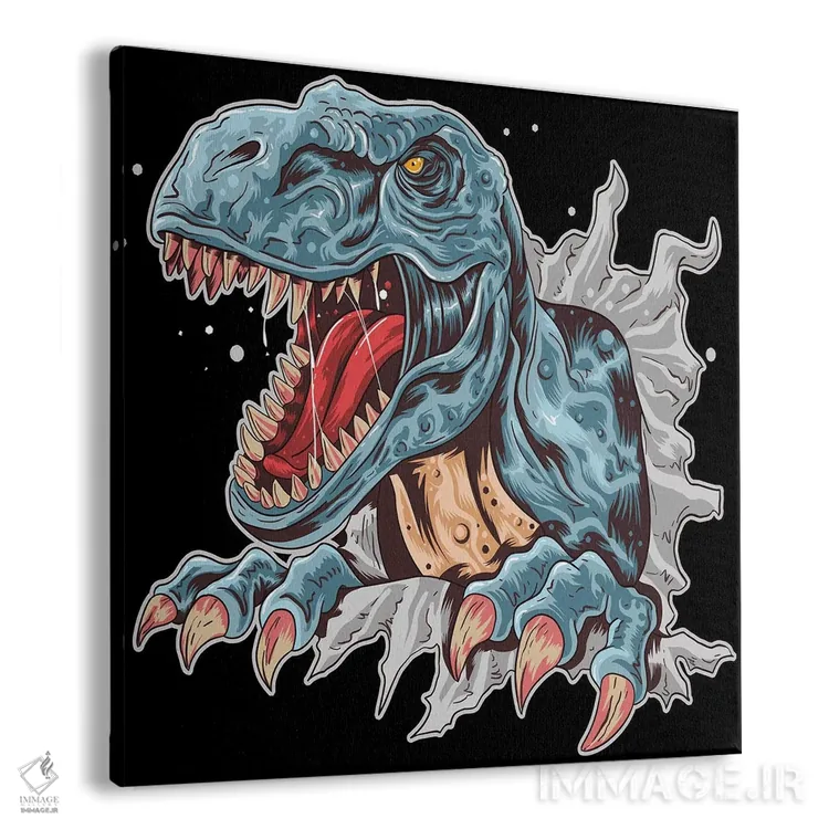 تابلو دایناسور اثر آرت میرانو - نمای پرسپکتیو محصول