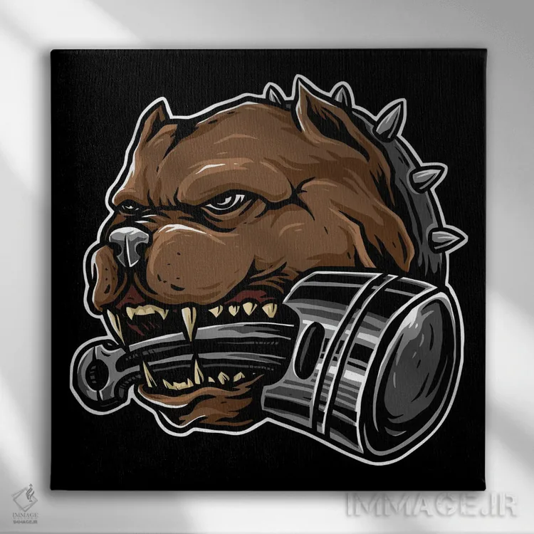تابلو سگ بزرگ اثر آرت میرانو - نمای روبهرو روی دیوار