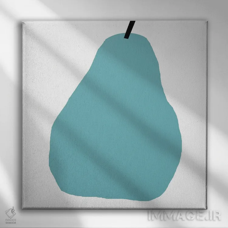 تابلو گلابی آبی اثر آرت میرانو - نمای روبهرو روی دیوار