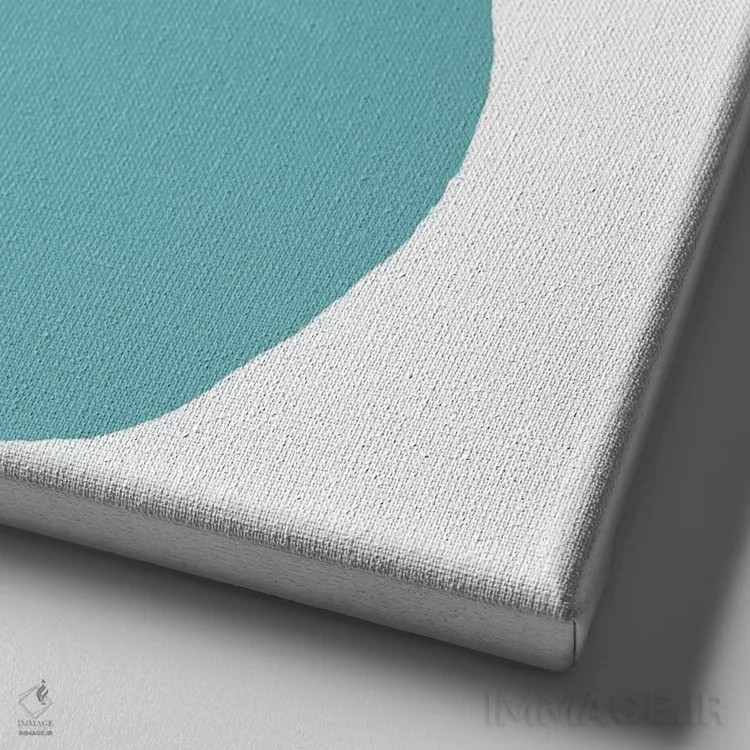 تابلو گلابی آبی اثر آرت میرانو - نمای نزدیک بافت بوم