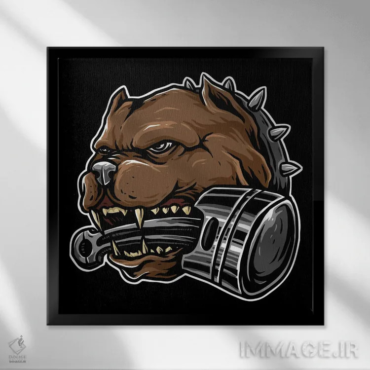 تابلو سگ بزرگ اثر آرت میرانو - نمای قابدار مشکی