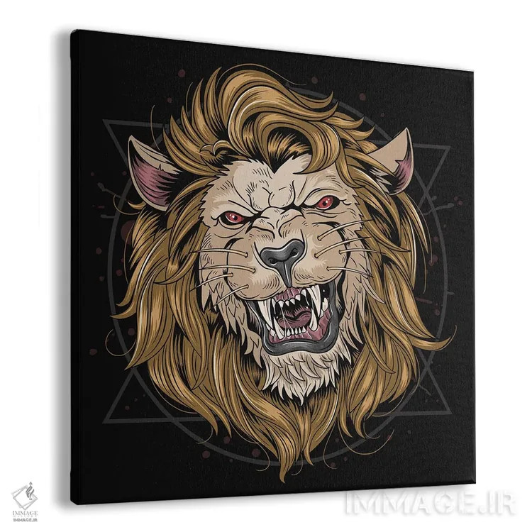 تابلو شیر (برج اسد) اثر آرت میرانو - نمای پرسپکتیو محصول
