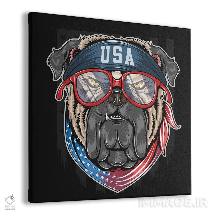 تابلو بولداگ ایالات متحده آمریکا اثر آرت میرانو - نمای پرسپکتیو محصول
