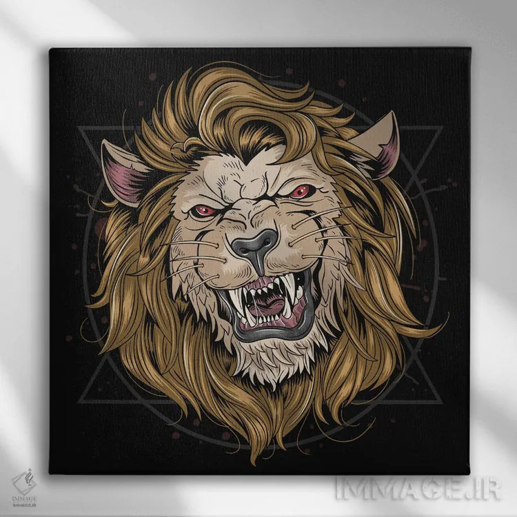 تابلو شیر (برج اسد) اثر آرت میرانو - نمای روبهرو روی دیوار