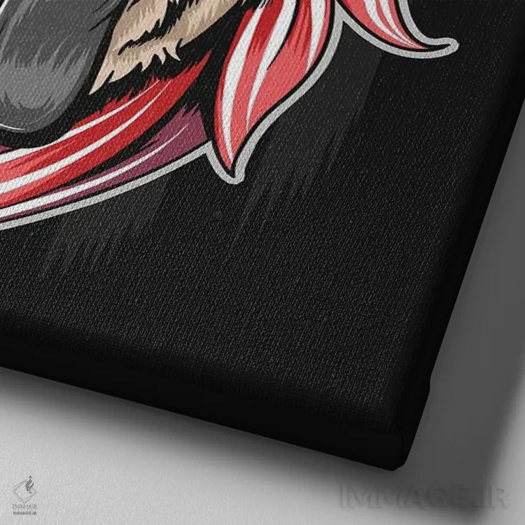 تابلو بولداگ ایالات متحده آمریکا اثر آرت میرانو - نمای نزدیک بافت بوم