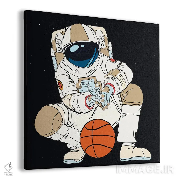 تابلو فضانورد بسکتبالیست اثر آرت میرانو - نمای پرسپکتیو محصول