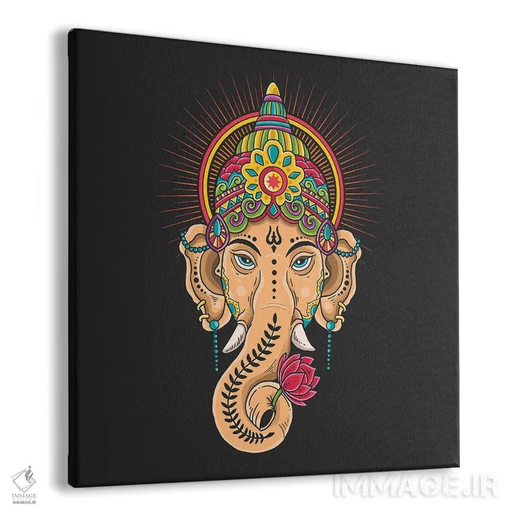 تابلو خدای شیوا با نقش تبتی اثر آرت میرانو - نمای پرسپکتیو محصول