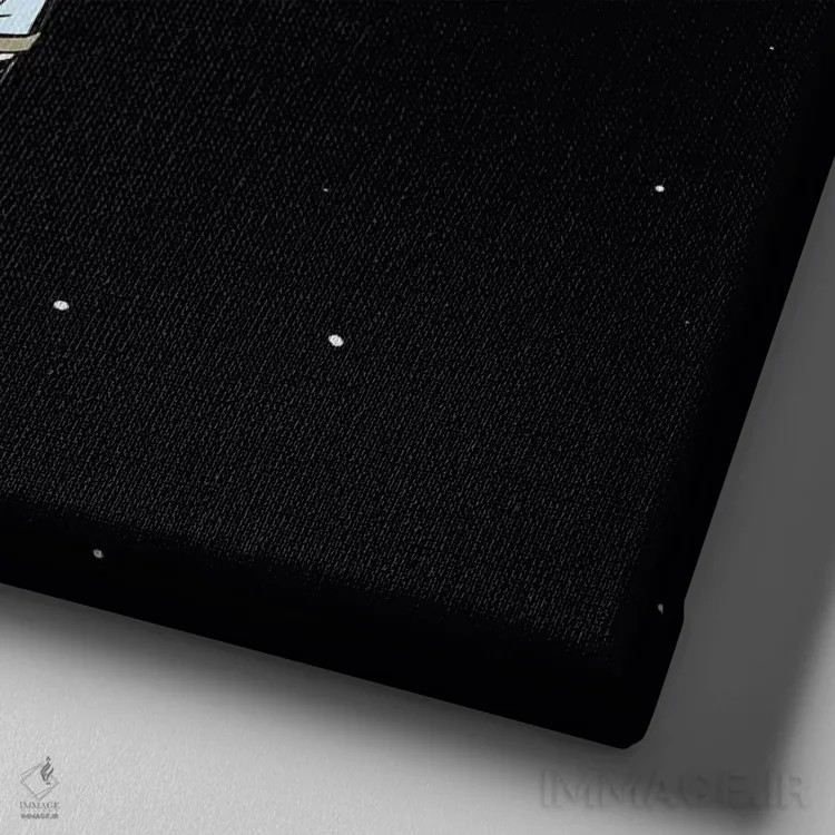 تابلو کیهاننورد و کیک اثر آرت میرانو - نمای نزدیک بافت بوم