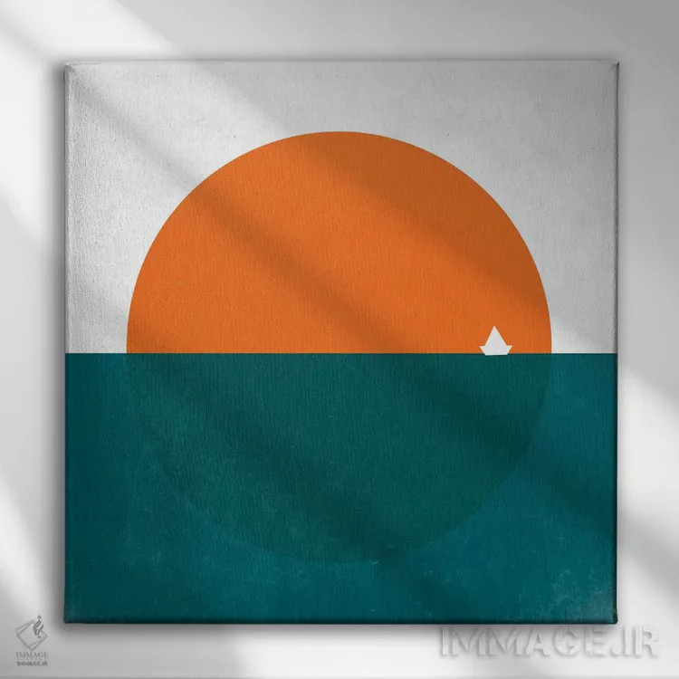تابلو قایق در ژاپن اثر آرت میرانو - نمای روبهرو روی دیوار