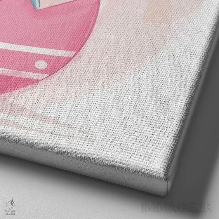 تابلو جغد برای اتاق کودک اثر آرت میرانو - نمای نزدیک بافت بوم