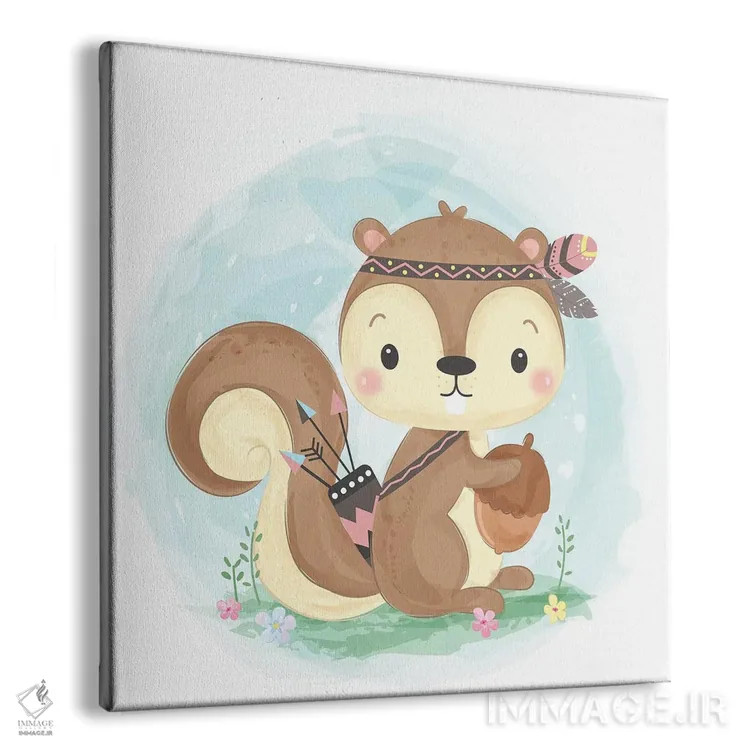 تابلو سنجاب برای اتاق کودک اثر آرت میرانو - نمای پرسپکتیو محصول