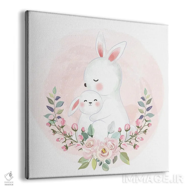 تابلو خرگوش برای اتاق کودک اثر آرت میرانو - نمای پرسپکتیو محصول