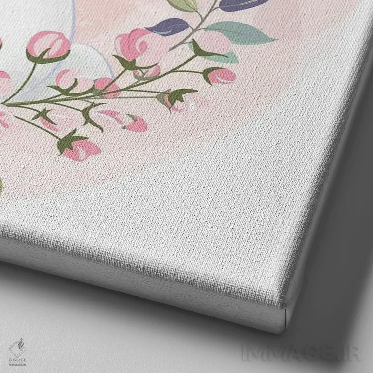 تابلو خرگوش برای اتاق کودک اثر آرت میرانو - نمای نزدیک بافت بوم