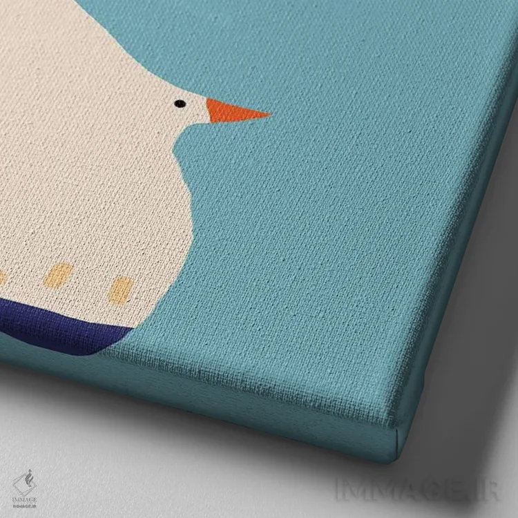 تابلو پرندگان در آسمان اثر آرت میرانو - نمای نزدیک بافت بوم