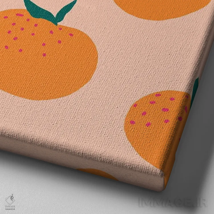 تابلو پرتقال اثر آرت میرانو - نمای نزدیک بافت بوم