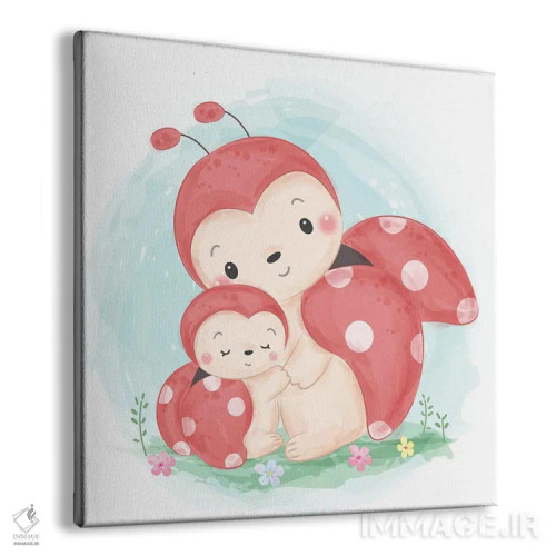 تابلو تصویر کفشدوزک مادر آبرنگی اثر آرت میرانو - نمای پرسپکتیو محصول