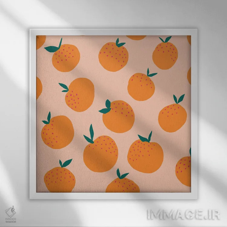 تابلو پرتقال اثر آرت میرانو - نمای قابدار سفید