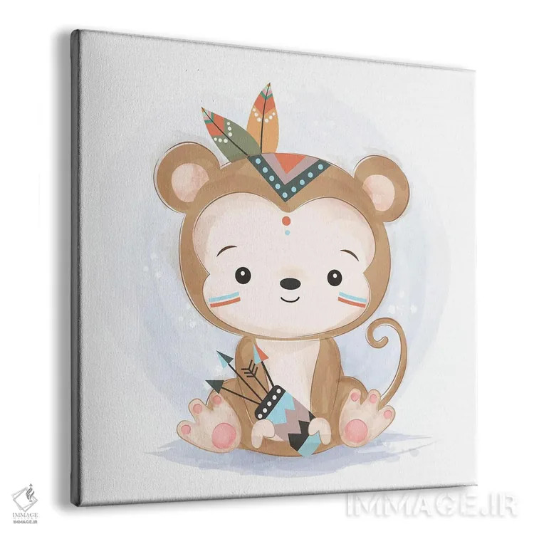 تابلو تصویر بچه میمون اثر آرت میرانو - نمای پرسپکتیو محصول