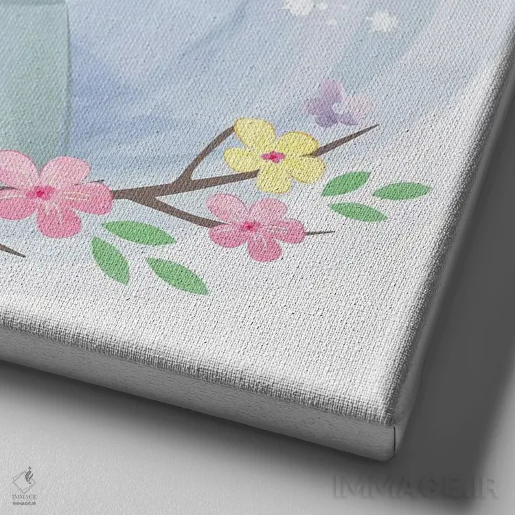 تابلو کوالا برای اتاق کودک اثر آرت میرانو - نمای نزدیک بافت بوم