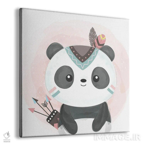 تابلو بچه پاندا با رنگ آبرنگی اثر آرت میرانو - نمای پرسپکتیو محصول