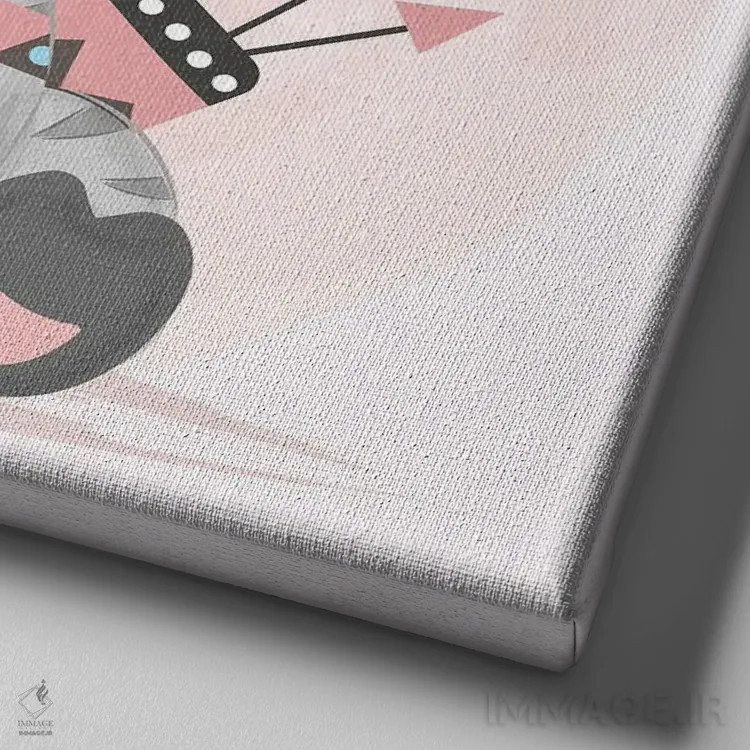 تابلو تصویر بچه گورخر با سبک آبرنگ اثر آرت میرانو - نمای نزدیک بافت بوم