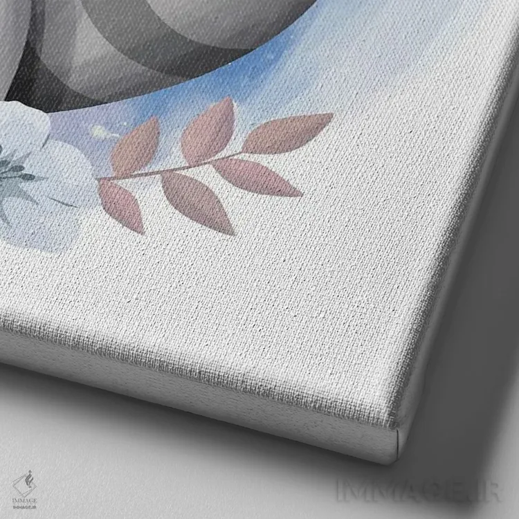 تابلو لبخند راکون کوچولو اثر آرت میرانو - نمای نزدیک بافت بوم