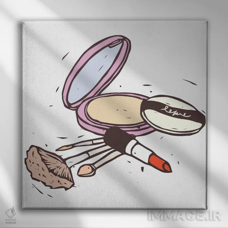 تابلو لوازم آرایشی ۱ اثر آرت میرانو - نمای روبهرو روی دیوار