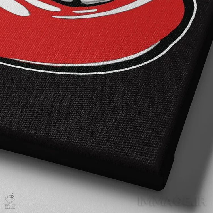 تابلو لبها ۷ اثر آرت میرانو - نمای نزدیک بافت بوم