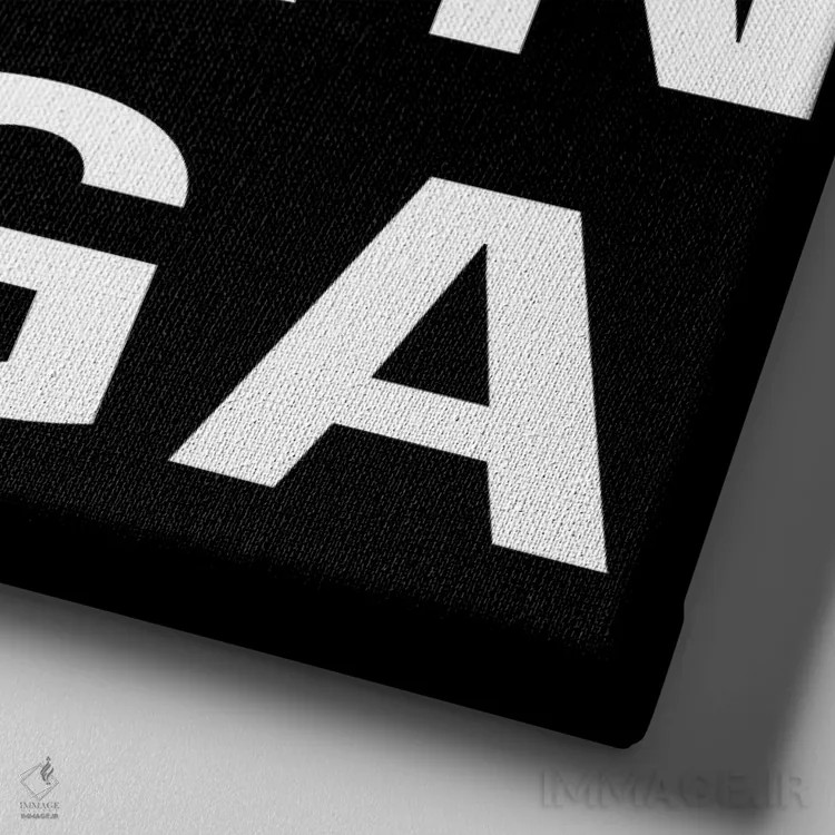 تابلو بیبی بیگ بالنسیاگا مشکی (نام برند و طرح) اثر آرت میرانو - نمای نزدیک بافت بوم