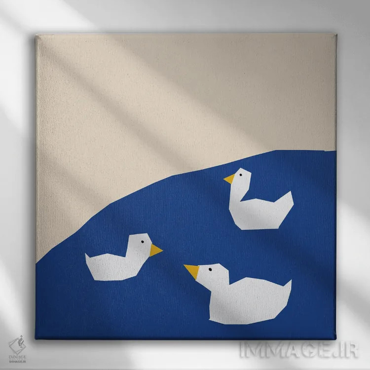 تابلو غازها روی آب اثر آرت میرانو - نمای روبهرو روی دیوار