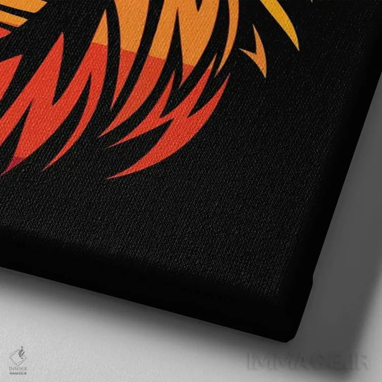 تابلو شیر با عینک آفتابی اثر آرت میرانو - نمای نزدیک بافت بوم