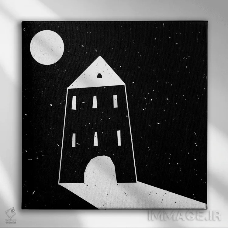 تابلو تاریکی اثر آرت میرانو - نمای روبهرو روی دیوار