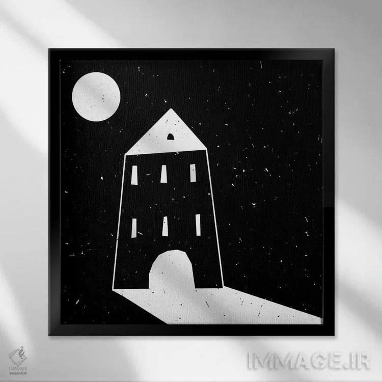 تابلو تاریکی اثر آرت میرانو - نمای قابدار مشکی