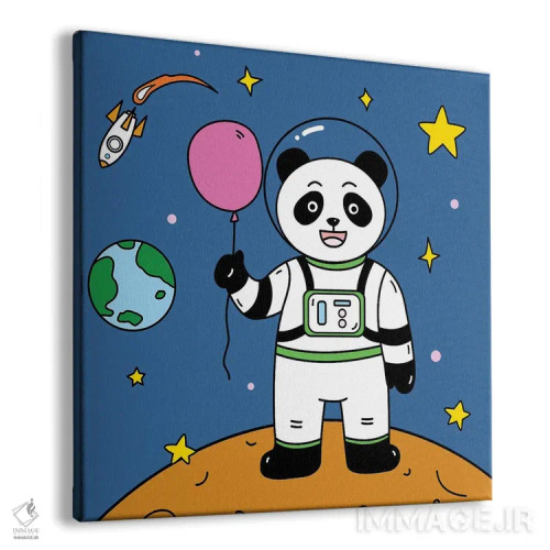 تابلو خرس پاندا در فضا ۲ اثر آرت میرانو - نمای پرسپکتیو محصول