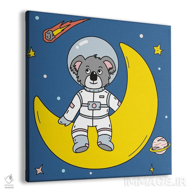 تابلو خرس کوآلا در فضا اثر آرت میرانو - نمای پرسپکتیو محصول