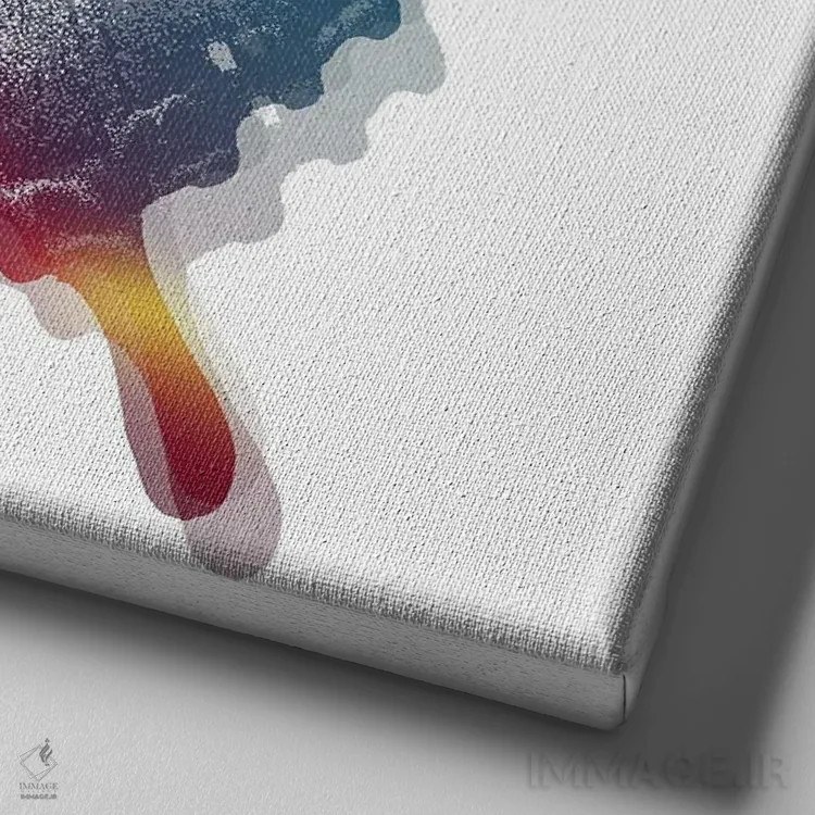 تابلو پروانه ۲ اثر آرت میرانو - نمای نزدیک بافت بوم