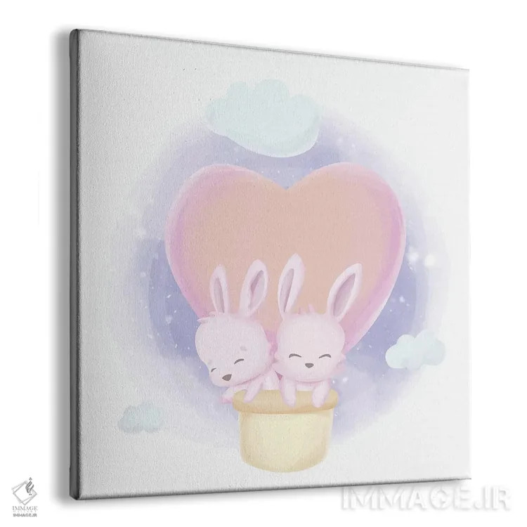 تابلو خرگوش کوچولو با دوستش اثر آرت میرانو - نمای پرسپکتیو محصول